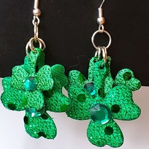 Shamrock Earrings Green